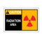 Caution Radiation Area Symbol Sign,Vector Illustration, Isolated On White Background Label