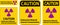 Caution Radiation Sign Radioactive Material Internal Contamination