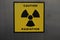 Caution radiation sign on X-Ray machine