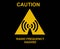 Caution radio wave, warning sign.