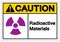 Caution Radioactive Materials Symbol Sign, Vector Illustration, Isolate On White Background Label. EPS10