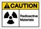 Caution Radioactive Materials Symbol Sign, Vector Illustration, Isolate On White Background Label. EPS10