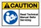 Caution Read Technical Manual Before Servicing Symbol Sign, Vector Illustration, Isolate On White Background Label .EPS10