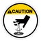 Caution Rotating Cutter Hazard Symbol Sign, Vector Illustration, Isolate On White Background Label .EPS10