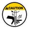 Caution Rotating Cutting Hazard Symbol Sign, Vector Illustration, Isolate On White Background Label .EPS10