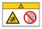 Caution Rotating Paddles Will Crush Entangle Or Amputate Do Not Remove Guard Symbol Sign, Vector Illustration, Isolate On White