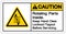 Caution Rotating Parts Inside Keep Hand Clear Lockout Tagout Before Servicing Symbol Sign, Vector Illustration, Isolate On White