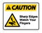 Caution Sharp Edges Watch Your Fingers Symbol Sign Isolate On White Background,Vector Illustration