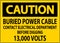 Caution Sign Buried Power Cable Contact Electrical Department Before Digging 13,000 Volts