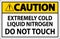 Caution Sign Extremely Cold Liquid Nitrogen Do Not Touch