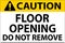 Caution Sign, Floor Opening Do Not Remove