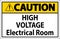 Caution Sign High Voltage - Electrical Room