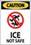 Caution Sign Ice Not Safe