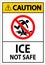 Caution Sign Ice Not Safe