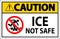 Caution Sign Ice Not Safe