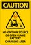 Caution Sign No Ignition Source Or Open Flame, Battery Charging Area