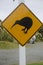 Caution signal by the kiwi presence.