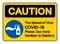 Caution The Spread of Virus COVID-19 Please Use Hand Sanitizer to Disinfect. Symbol Sign ,Vector Illustration, Isolate On White