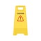 Caution Standing Board Flat Illustration. Clean Icon Design Element on Isolated White Background