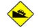 Caution steep hill up sign