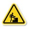 Caution Step Up Sign On White Background