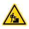 Caution Step Up Sign On White Background