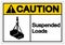 Caution Suspended Loads Symbol Sign, Vector Illustration, Isolated On White Background Label .EPS10
