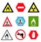 Caution symbols set