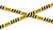 Caution tape danger black and yellow warnings line