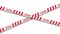 Caution tape danger red and white warnings line