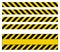 Caution tape grunge set vector design isolated on white