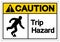 Caution Trip Hazard Symbol Sign,Vector Illustration, Isolated On White Background Label. EPS10