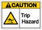 Caution Trip Hazard Symbol, Vector Illustration, Isolate White Background Label. EPS10