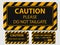 Caution truck signs on a grey background