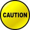 Caution vector yellow button