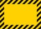 Caution, warning in yellow-black border. Warning tape of danger on construction area. Sign of hazard. Frame-background for safety