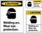 Caution Welding Arc Wear Eye Protection Sign