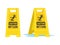 Caution Wet Floor Sign  Board Vector Illustration