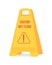 Caution wet floor sign semi flat color vector object