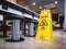 Caution Wet floor signage stand Indoor Restaurant cafe Safety sign