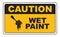 Caution Wet Paint Sign and Symbol