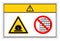 Caution Workers Area Do Not Remove Guard Symbol Sign, Vector Illustration, Isolate On White Background Label .EPS10