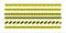 Caution yellow tape police security danger taped forbidden line safe attention in vector