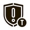 Cautionary Shield Icon Vector Glyph Illustration