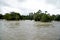 Cauvery River at Kushalnagar durting monsoon. Karnataka State of India