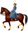 Cavalier on a horse, Russian dragoon