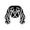 cavalier king charles spaniel dog puppy pet glyph icon vector illustration