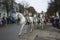 Cavalry white guard army of General Yudenich in the parade of the participants of the international military-historical festival