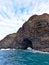 Cave along Na Pali Coast of Kauai Island