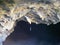 cave of bocca lupara in la spezia full of stalactites and stalagmites in Liguria